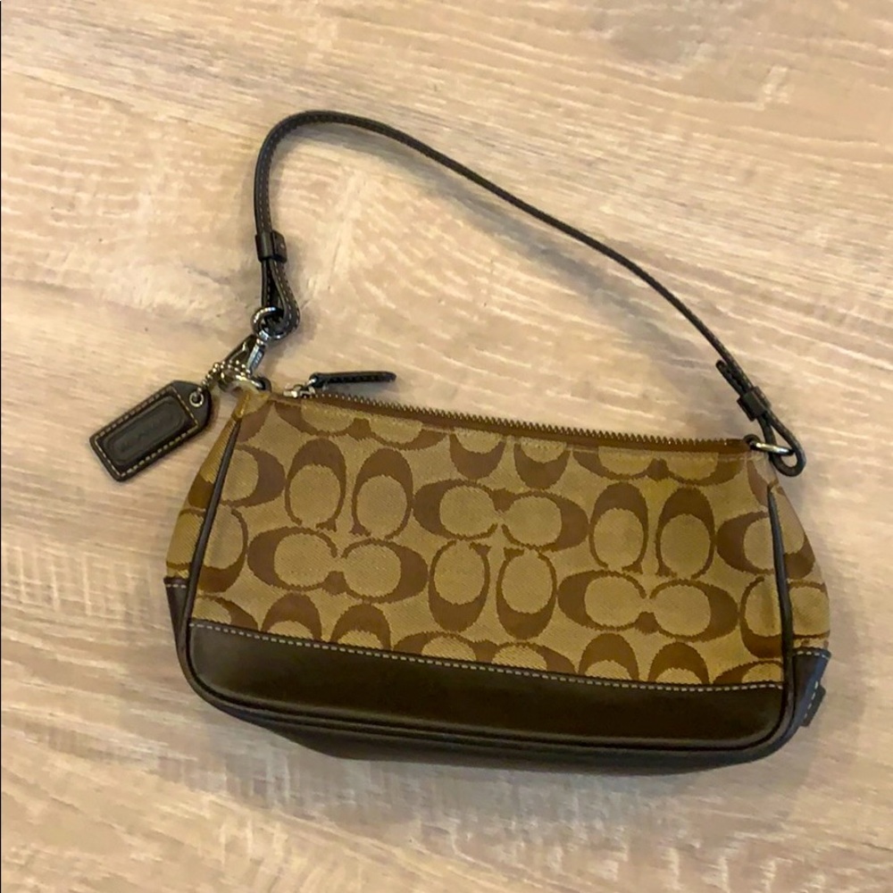 Coach Brown Leather Signature Handbag